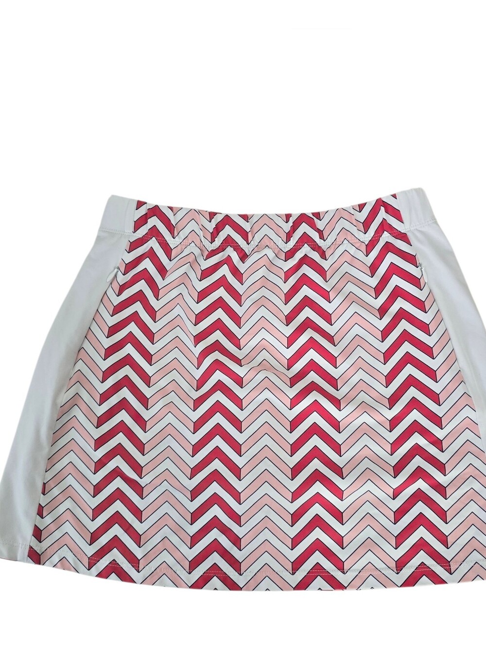 J. McLaughlin Palm Springs Skort S Pink White Chevron Catalina Cloth Golf Tennis